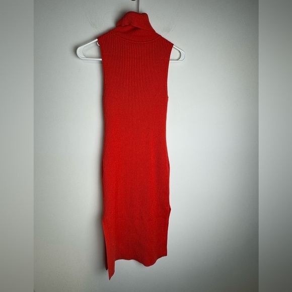 Daily Practice by Anthro Ribbed Turtleneck Midi Sweater Dress Sleeveless XSP - Picture 4 of 10